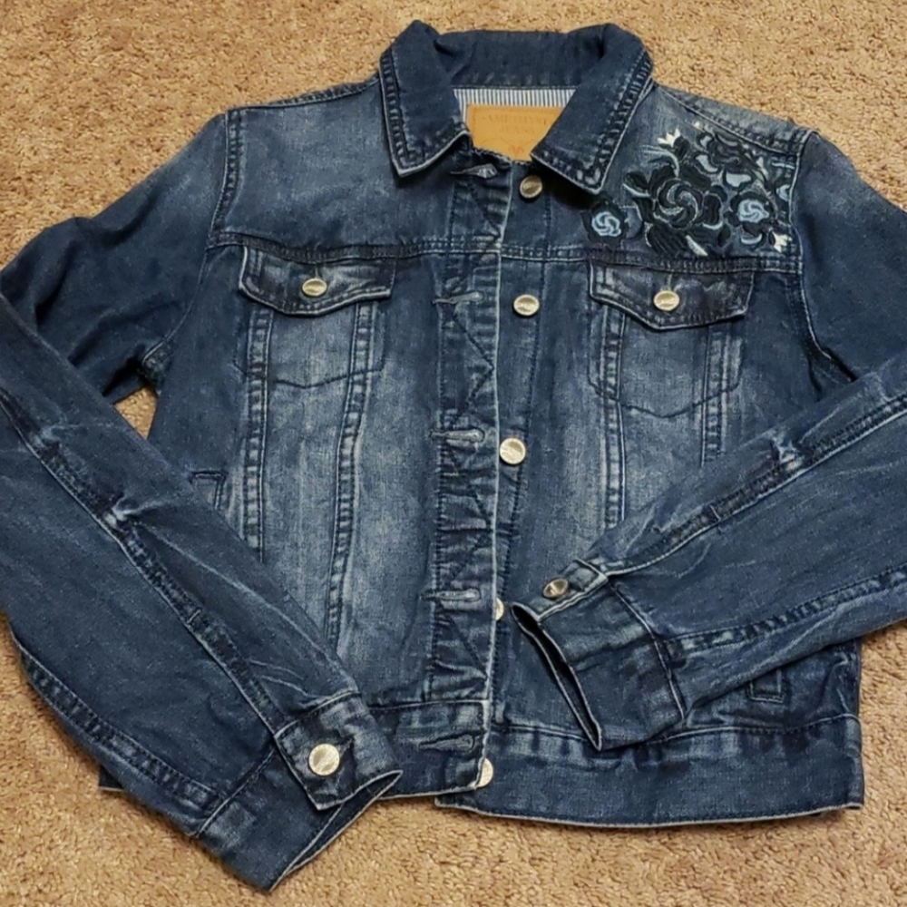 Embroidered Denim Jean Jacket